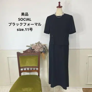 새상품급 SOCIAL 블랙 포멀 원피스
