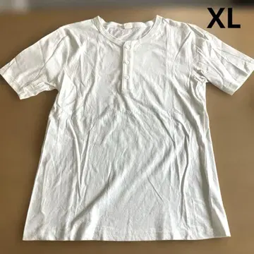 Healthknit 버튼 티셔츠 헨리넥 XL 화이트