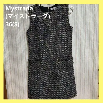 Mystrada 마이 스트라다 안사이 코즈에 콜라보 트위드 원피스