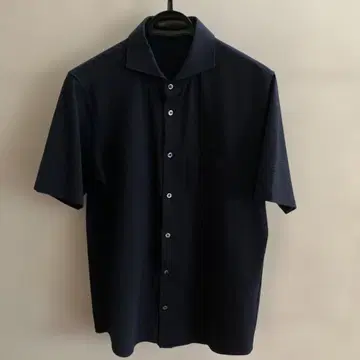 Paul Stuart 네이비 반팔 셔츠 XL