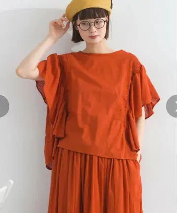 lupilien 루피리안 핀턱 버터플라이 프릴 블라우스 인도 면