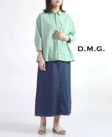 미사용 새상품 D.M.G. 10oz 무라 실 데님 베이커 스커트