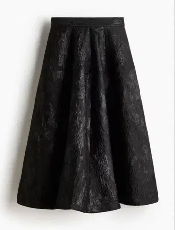 H&M Edition 블랙 플레어 자카드 스커트 완판템 38
