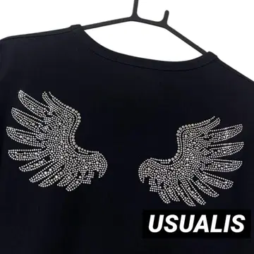USUALIS 티셔츠 큐빅 로고 새 이탈리아 국기 블랙 XL