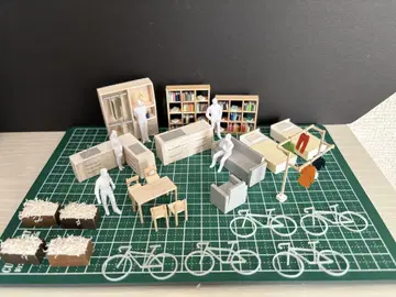 건축 모형 부속품 1/50 주택 세트