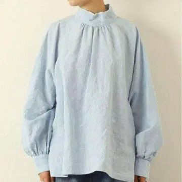 journal standard luxe L 바지 하이넥 퍼프 블라우스