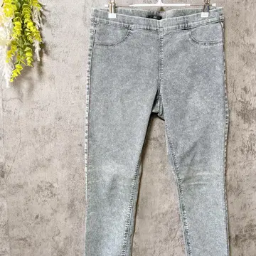 H&M 스키니 레깅스 데님 스타일 블랙 캐주얼 스트레치 타이트 M