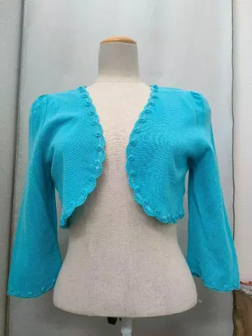 엠즈 그레이시 블루 가디건 볼레로