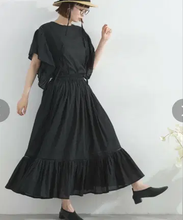 lupilien 루피리안 사다리 레이스 티어드 플레어 스커트 인도 면