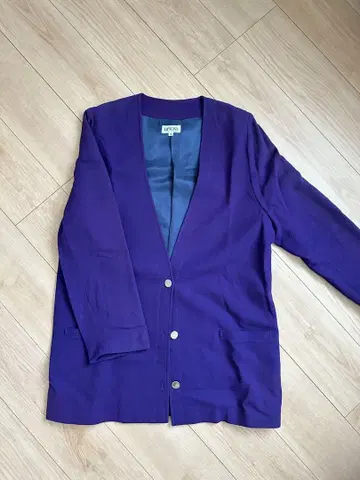 노카라 자켓 보라색