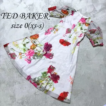 TED BAKER 꽃무늬 원피스 XS-S 화이트 테드 베이커 새상품급