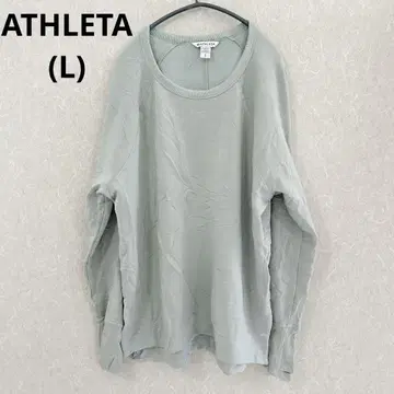 ATHLETA 그레이 긴팔 티셔츠 L 속기모