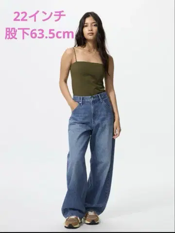 유니클로 배기 커브 청바지 22