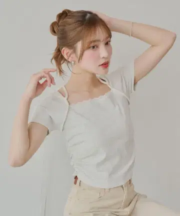 chico 레이어드 디자인 프렌치 T