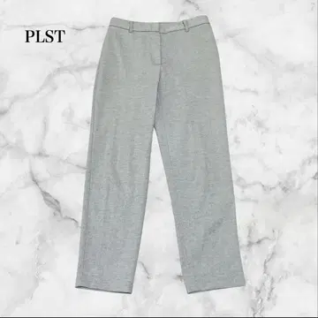플라스테 스틱 팬츠(S) 린넨 블렌드 스트레치 슬랙스 고급