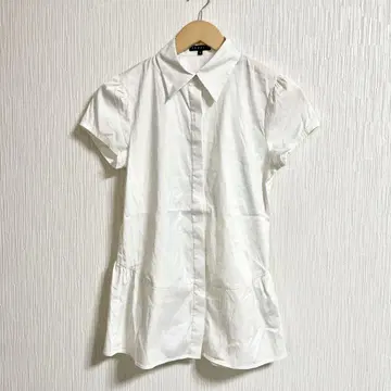 띠어리 숏 슬리브 반팔 셔츠 상의 화이트 S