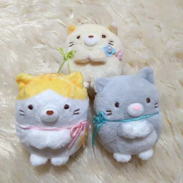 스미코구라시 테노리 봉제 인형 고양이 형제 고양이 호랑이 그레이