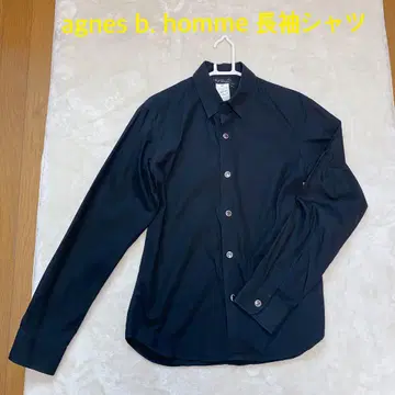 agnes b. homme 에네스베 옴 블랙 긴팔 셔츠