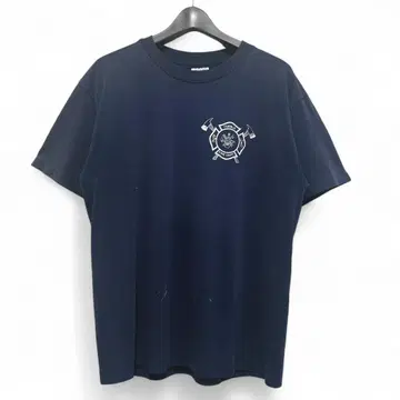 구제 의류 90년대 소방서 빈티지 티셔츠 USA제 네이비 L 754