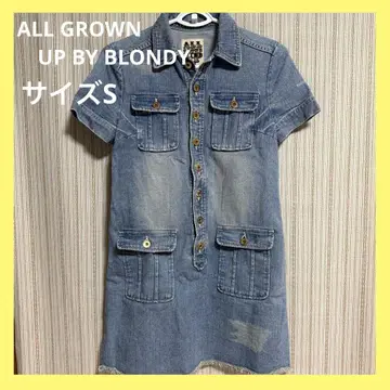 새상품급 ALL GROWN UP BY BLONDY 데님 원피스 데미지