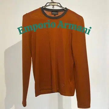 Emporio Armani 오렌지 니트 46 썸머 니트 롱 T