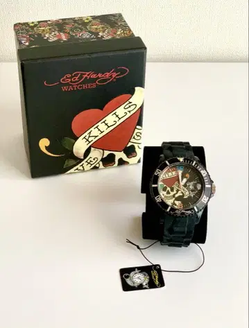 Ed Hardy 에드 하디 스컬 디자인 손목시계 한정판 3000개