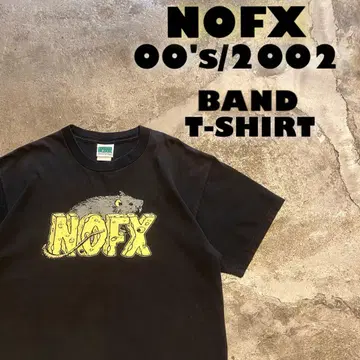 00's/2002 NOFX 노에프엑스 락 밴드 티셔츠 블랙
