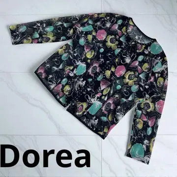 'Dorea 도레아' 여성용 시스루 자켓 긴팔 F 네이비 네이비