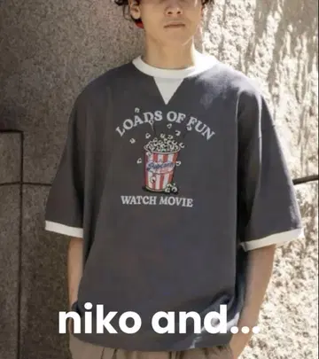 niko and ... 니코 앤 다이너 모티브 프린트 티셔츠 L