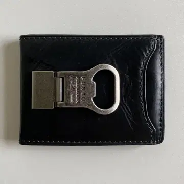 FOSSIL 가죽 머니 클립 ID 창 포함