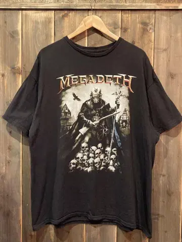 빅 사이즈 MEGADETH CRUSH THE WORLD TOUR 티셔츠