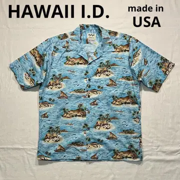 HAWAII I.D. 알로하 셔츠 하와이 제 USA제