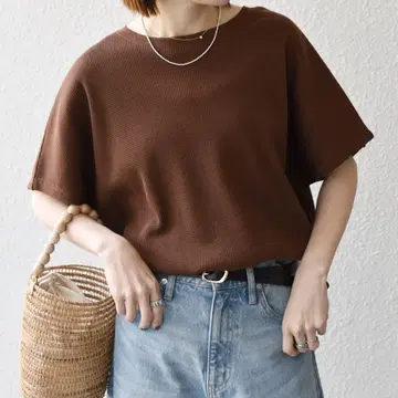 SHIPS any 와이드 와플 티셔츠