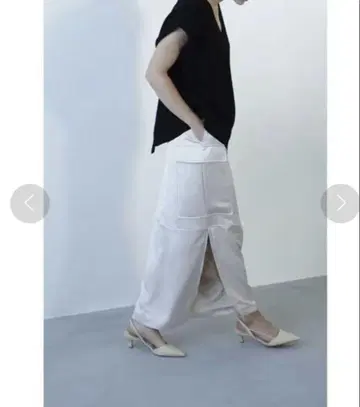 CLANE 클라네 SATIN CARGO STRAIGHT SKIRT