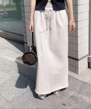 더블 허리 리메이크 디자인 쭈리 스커트 AIC.