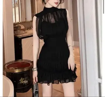 dresszone 슬리브리스 원피스 블랙 S