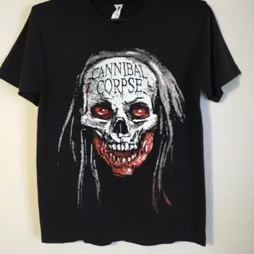 레어 새상품급 칸니발 코퍼스 스컬 티셔츠 블랙 S CANNIBAL