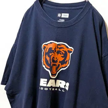 NFL 시카고 베어스 로고 티셔츠 네이비 컬러 XL 구제 의류