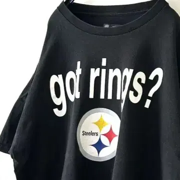 NFL 스틸러스 티셔츠 L 블랙 검정 구제 의류