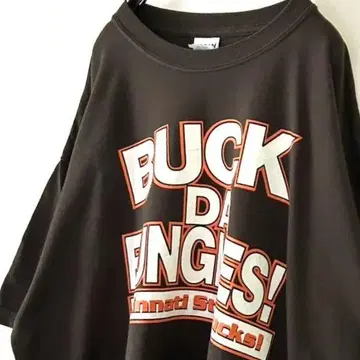 길단 BUCK DA FUNGLES! 티셔츠 XL 브라운 브라운 구제 의류