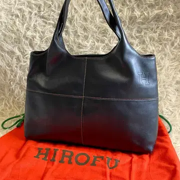 HIROFU 아르코 H 로고 가죽 토트백 A4 사이즈 스티치 수납 가방