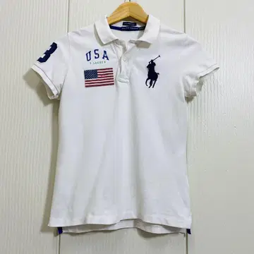 RALPH LAUREN 반팔 피케 셔츠 빅 포니 자수 별무늬 깃발 패치
