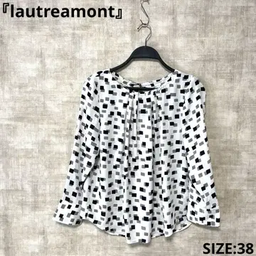 일본제 [lautreamont] 올 패턴 긴팔 블라우스 SIZE38