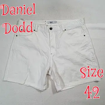 Daniel Dodd 다니엘 도드 하프 팬츠 화이트 42 큰 사이즈