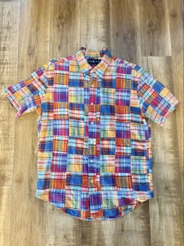 Ralph Lauren 마드라스 체크 반팔 셔츠