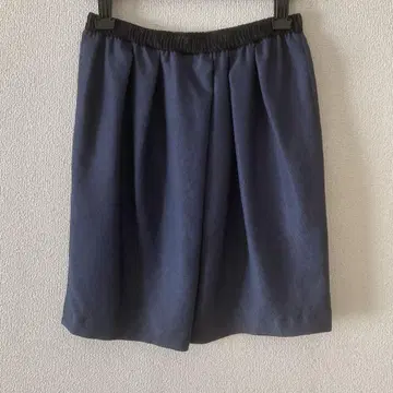 쉽스 턱 스커트 네이비 포멀