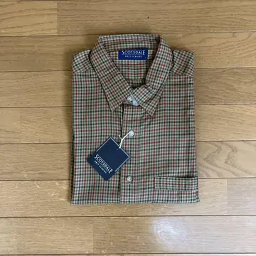 미사용 새상품 SCOTSDALE 체크 무늬 버튼 다운 셔츠