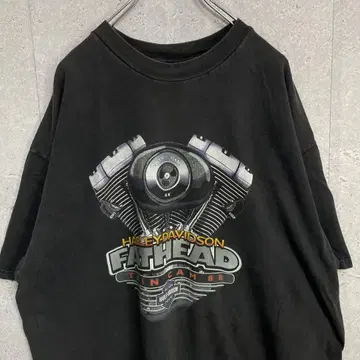 할리데이비슨 USA제 90년대 엔진 싱글 스티치 티셔츠 2XL