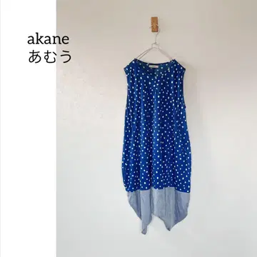 akane 아카네 아무 도트 무늬 변형 디자인 원피스
