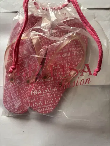핑크 로고 비치 샌들